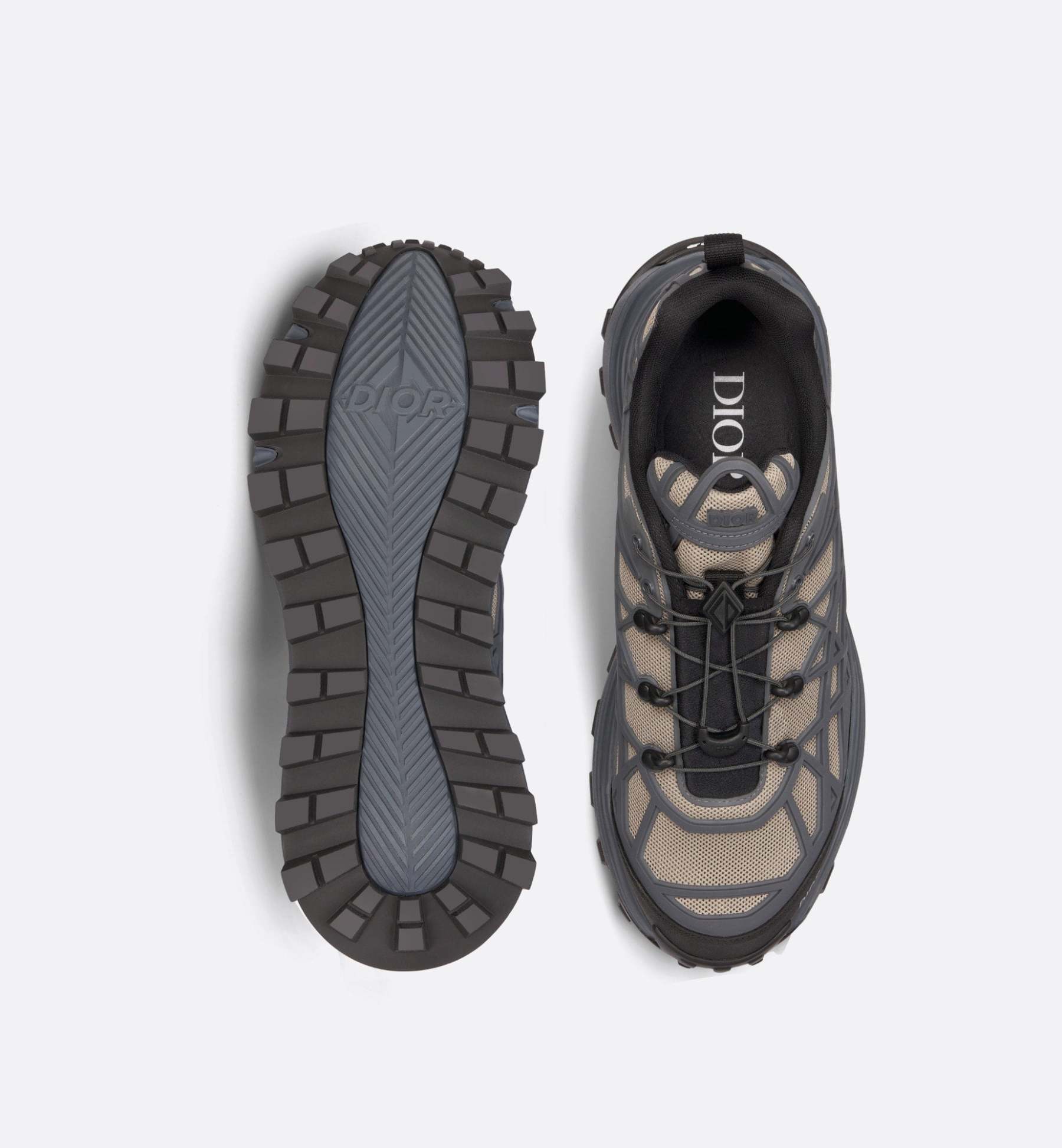 B31 ランナー スニーカー テクニカル メッシュ & ワープド カナージュ ラバー