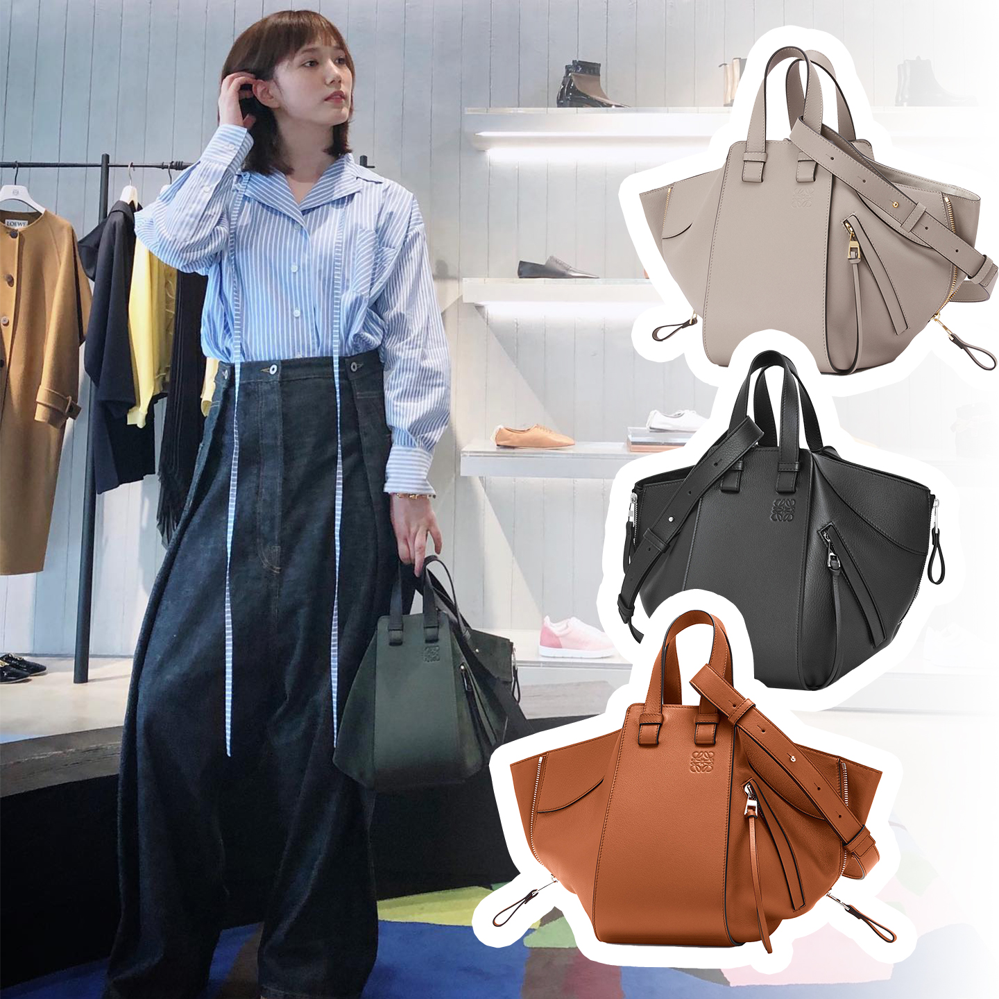 みんなの視線独り占め😍大人気“ハンモック バッグ”から大容量トートが登場