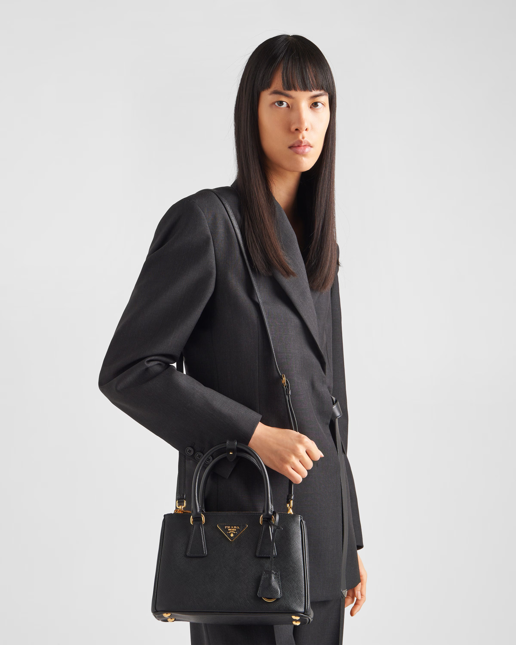 【入手困難】PRADA ガレリア 本革レザー スモール ハンドバッグ Galleria
