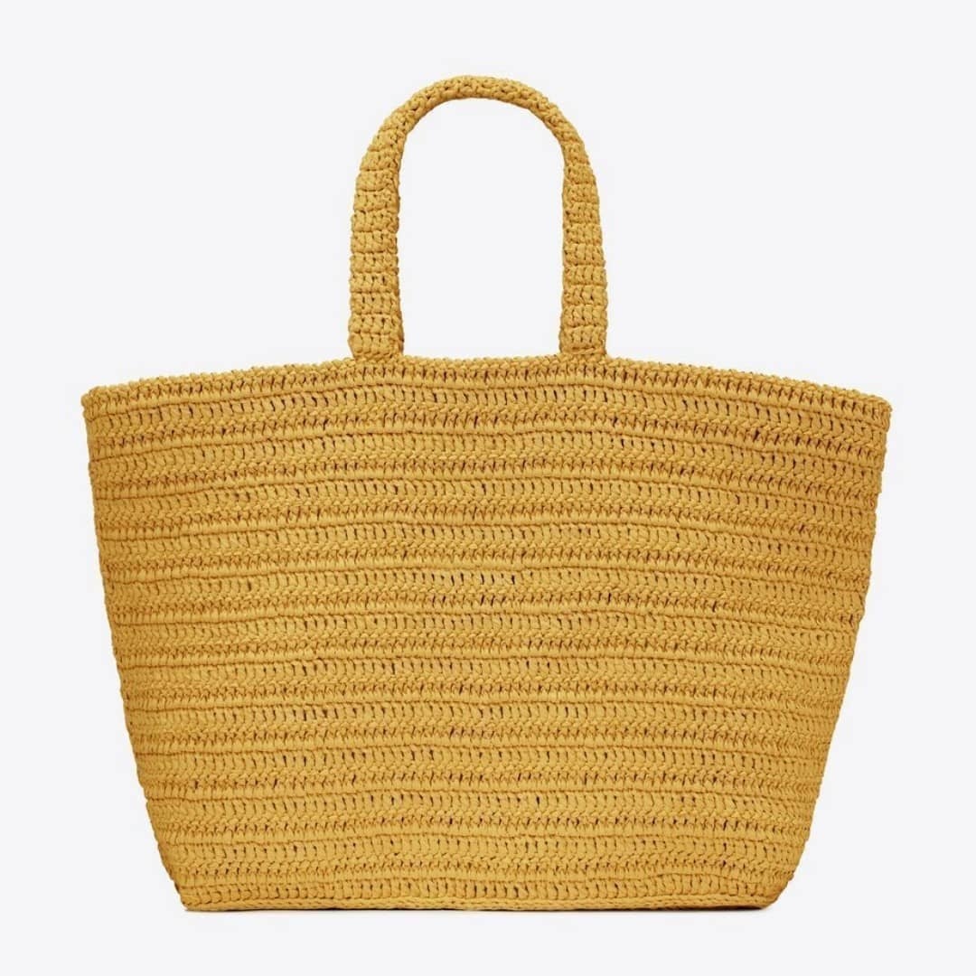 【Saint Laurent】 🔥Vivi雑誌掲載❤️藤井 サチ、東原亜希さんが推す！Raffia リヴ・ゴーシュトートバッグ