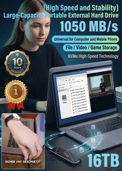 [High speed & stable] large capacity portable mini hard drive