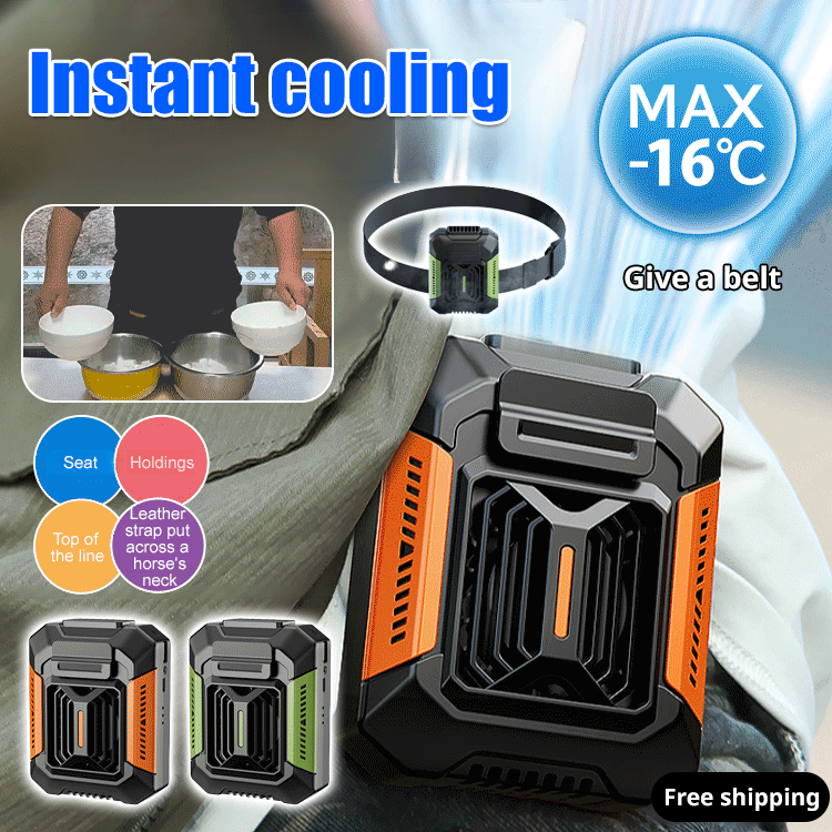 Portable outdoor cooling circulation device [flashlight + mobile power] with belt