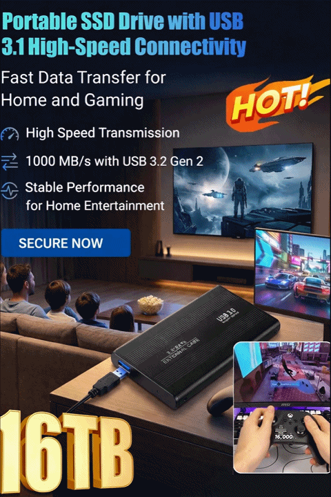 USB 3.1 high-speed SSD portable solid-state drive