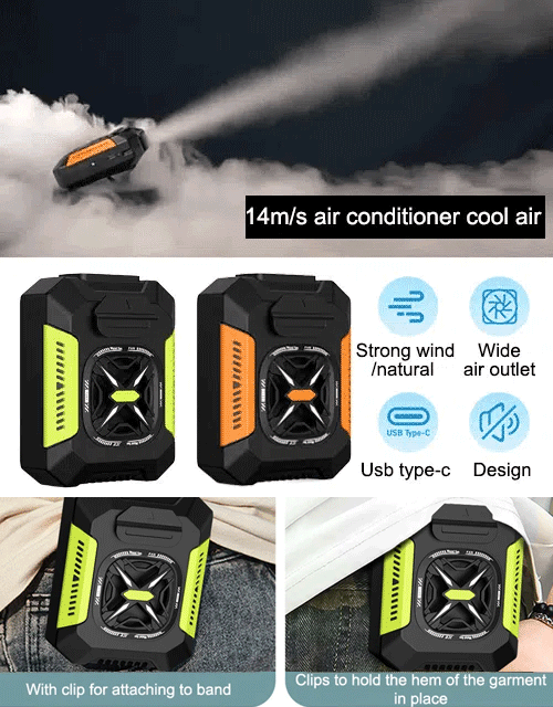 [Free Trial] AI Intelligent Cooling Chip Instant Cooling Waist Hanging Outdoor Portable Mobile Fan