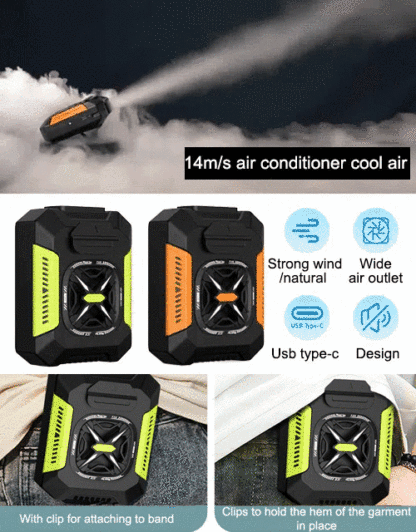[Free Trial] AI Intelligent Cooling Chip Instant Cooling Waist Hanging Outdoor Portable Mobile Fan