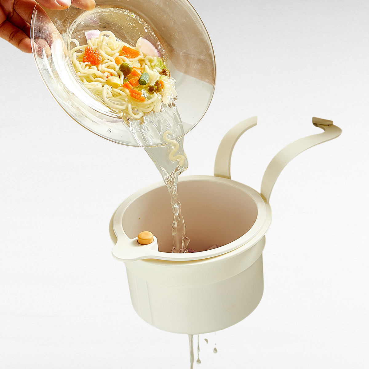 Sink filter hanging basket kitchen sink vegetable basin anti-blocking net push-type drain bowl