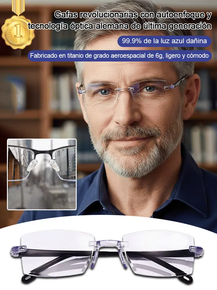 No Eye Test! Jena Optics Smart Photochromic Glasses【+1.0~+7.0 prescription】