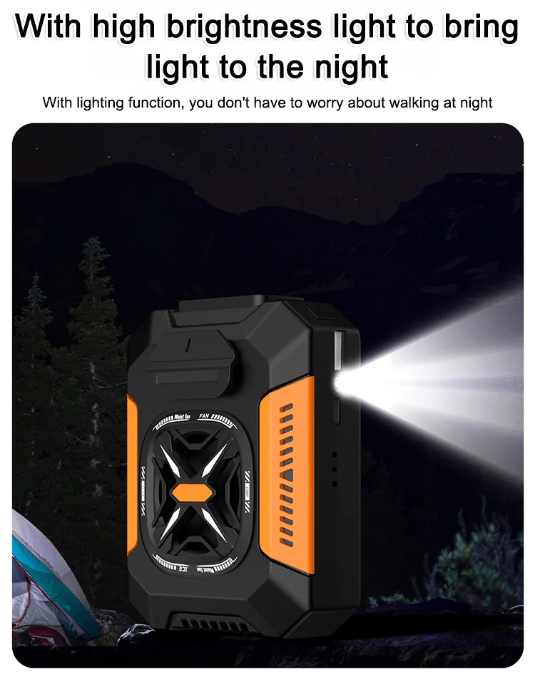 [Free Trial] AI Intelligent Cooling Chip Instant Cooling Waist Hanging Outdoor Portable Mobile Fan