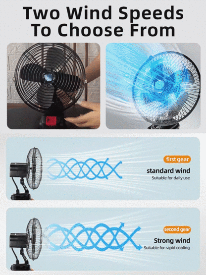 【10-year warranty】Outdoor Lithium Battery With Ultra-long Battery Life and Portable Silent Fan