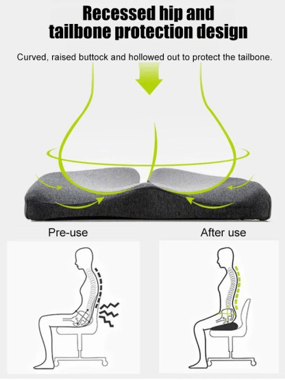 Breathable Lumbar and Coccyx Support Cushion
