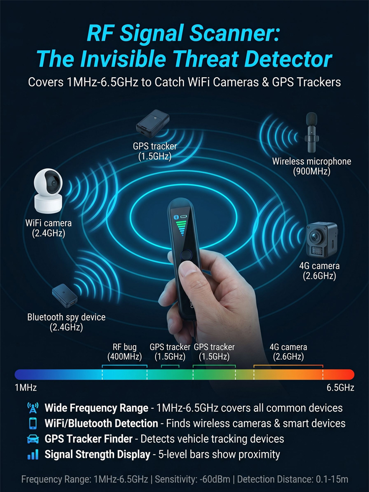 Multifunctional Hidden Camera Detector for Your Privacy Protection