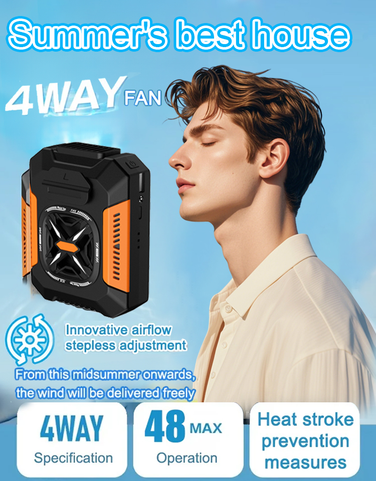 [Free Trial] AI Intelligent Cooling Chip Instant Cooling Waist Hanging Outdoor Portable Mobile Fan