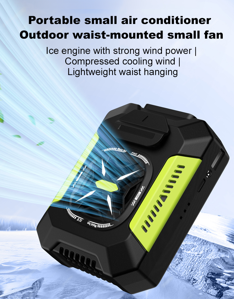 [Free Trial] AI Intelligent Cooling Chip Instant Cooling Waist Hanging Outdoor Portable Mobile Fan