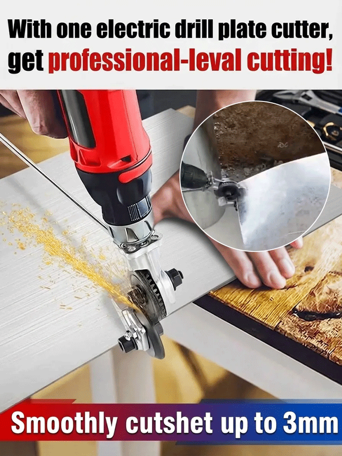 Electric drill sheet cutter