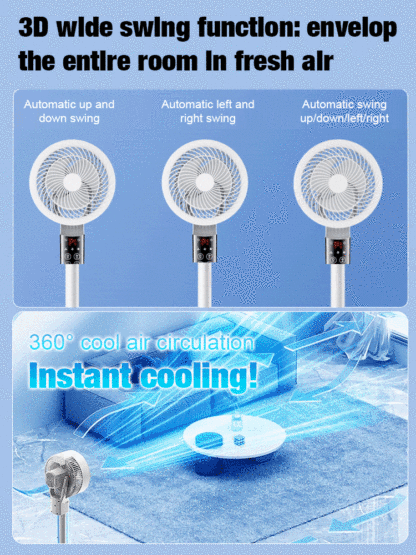Ultra-quiet air circulation floor fan