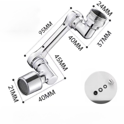 [Multi-function mechanical arm extension and rotation] Splash-proof faucet