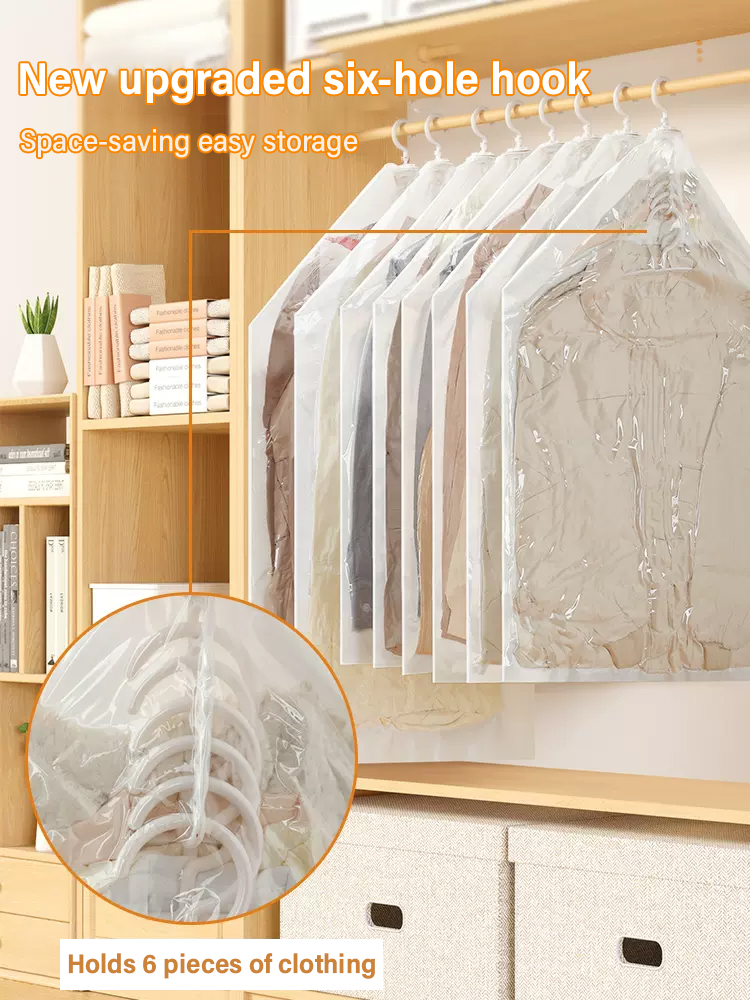 Hanging no-extraction down jacket vacuum storage bag