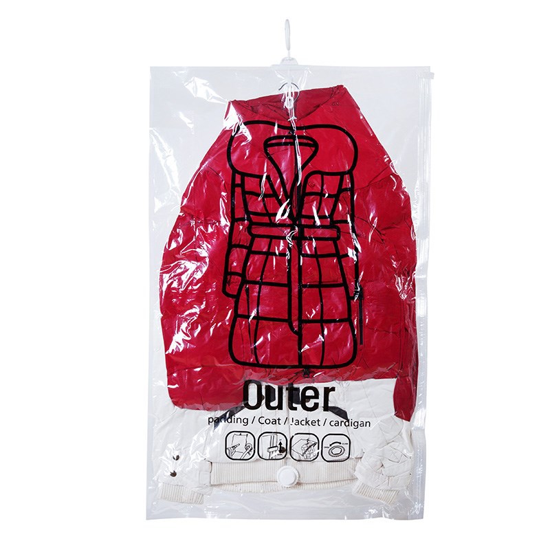 Hanging no-extraction down jacket vacuum storage bag