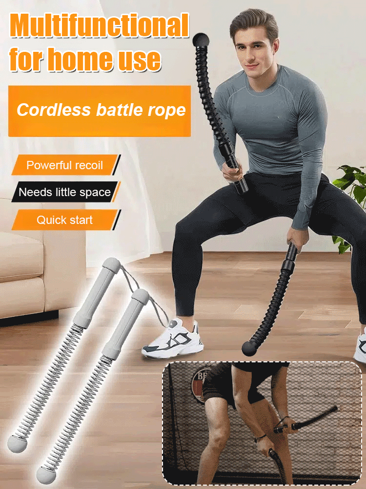 [Supermodel Essential] Cordless Spring Fitness Battle Rope