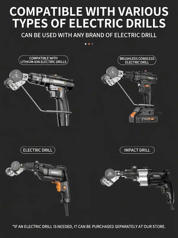 Electric drill sheet cutter