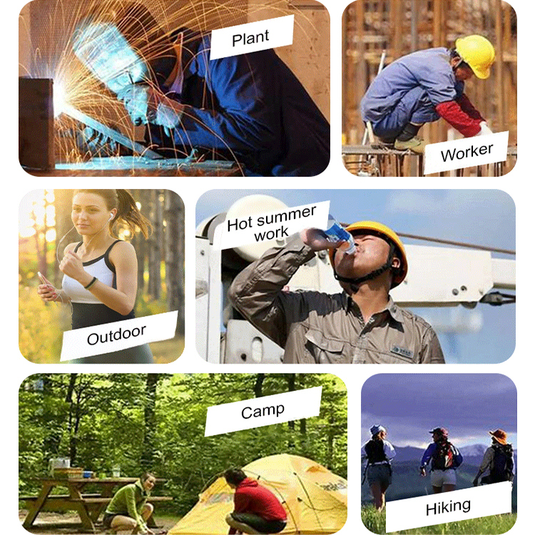 Portable outdoor cooling circulation device [flashlight + mobile power] with belt