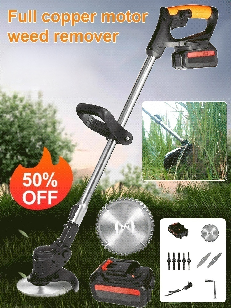 【10-year warranty】High-Efficiency All-Copper Large Capacity Lithium Battery Weed Trimmer