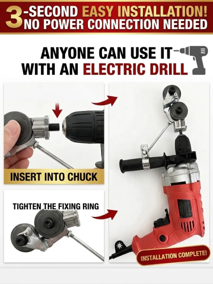 Electric drill sheet cutter