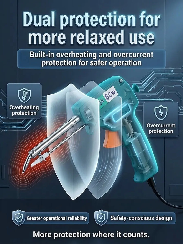 【10-second rapid heating】Automatic solder dispensing handheld soldering gun