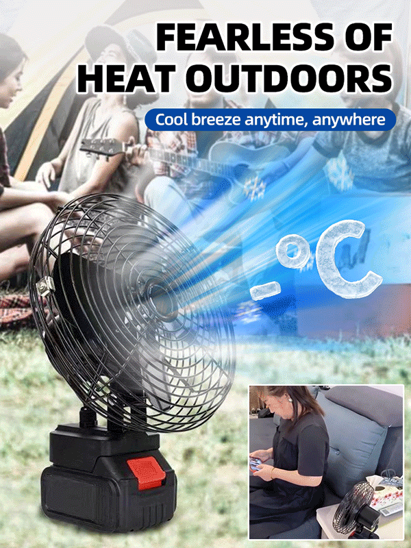 【10-year warranty】Outdoor Lithium Battery With Ultra-long Battery Life and Portable Silent Fan