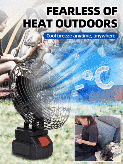 【10-year warranty】Outdoor Lithium Battery With Ultra-long Battery Life and Portable Silent Fan