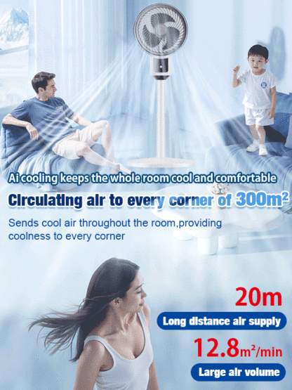 Ultra-quiet air circulation floor fan