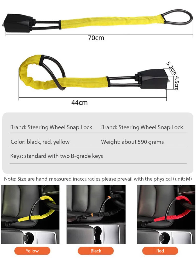 Car Steering Wheel Lock Rope