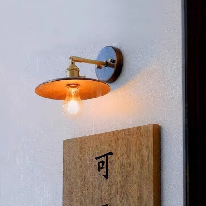 ウォールライト ブラケットライト 1灯 レトロ 木製 照明 口金E26/27 装飾照明 デザイン LED シンプル クラシック おしゃれ モダン 北欧 書斎 階段 玄関 洗面所 寝室 リビング 木 壁掛け ダイニング ナチュラル  胡桃色 和室 洋室