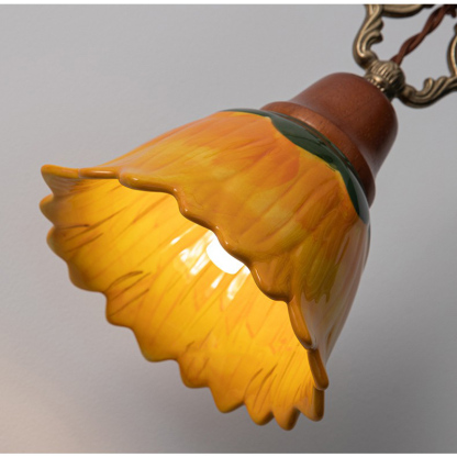 ペンダントライト 北欧 ダイニング おしゃれ 口金G9 陶器 磁器 食卓用 天井照明 花びら レトロ ナチュラル シンプル キッチン 玄関 シーリングライト カフェ 照明 おしゃれ セラミック リビング 居間 インテリア インダストリアル 寝室 カントリー 小型 引越し