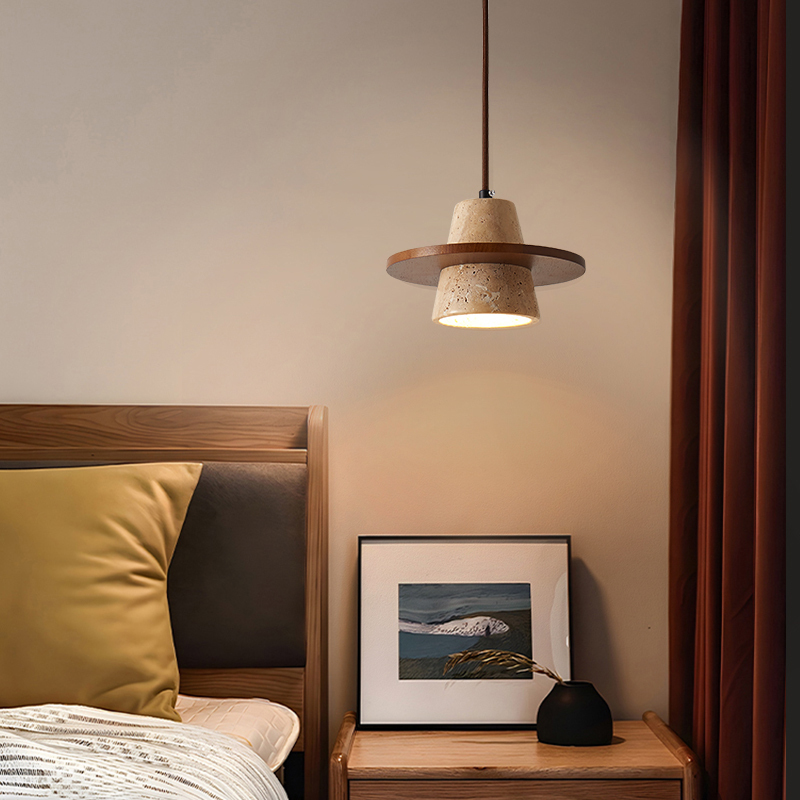 ペンダントライト 北欧 ダイニング 木 黄洞石 おしゃれ 1灯 口金E26 LED対応 モダン シンプル デザイン 照明 天井照明 シェードランプ ライト 玄関 リビング 寝室 洗面所 居間用 キッチン 簡単取付 引掛けシーリング おしゃれ ダクトレール