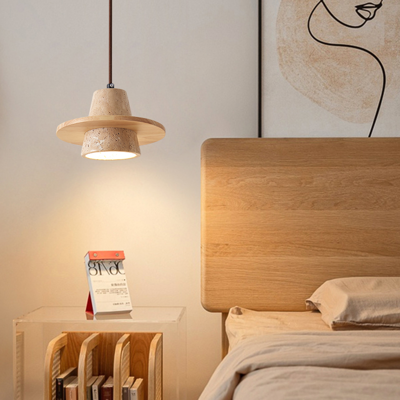 ペンダントライト 北欧 ダイニング 木 黄洞石 おしゃれ 1灯 口金E26 LED対応 モダン シンプル デザイン 照明 天井照明 シェードランプ ライト 玄関 リビング 寝室 洗面所 居間用 キッチン 簡単取付 引掛けシーリング おしゃれ ダクトレール