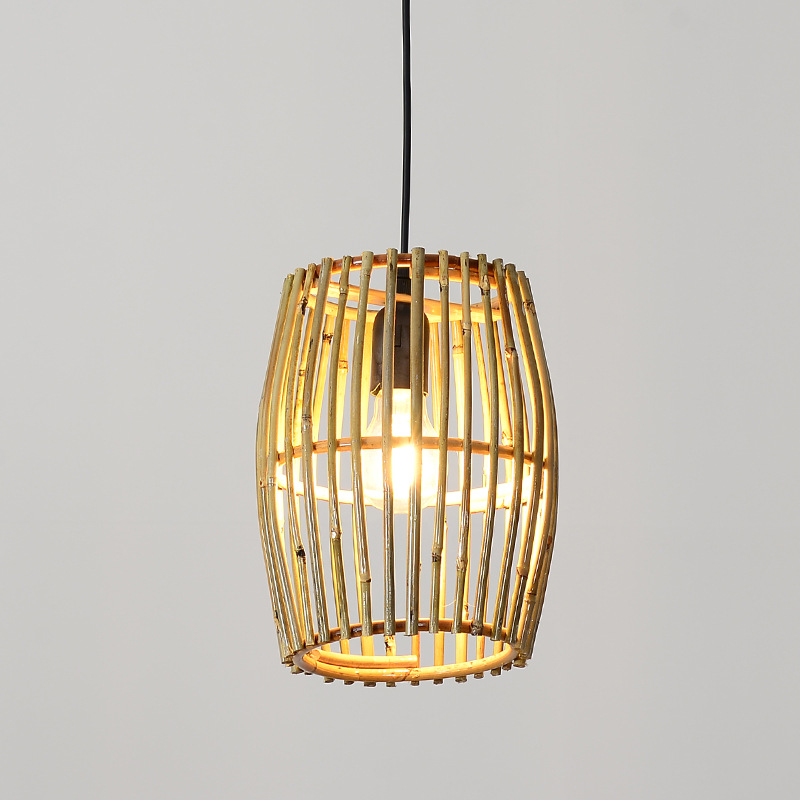 ペンダントライト ダイニング  北欧 ダクトレール用 藤 竹 円型 1灯 E26口金 led モダン シンプル レトロ デザイン 天井照明 シェードランプ  ライト 玄関 リビング  トイレ 寝室 洗面所 居間用 キッチン 食卓用  可愛い 階段 和風 子供部屋 光 影 天然素材 自然