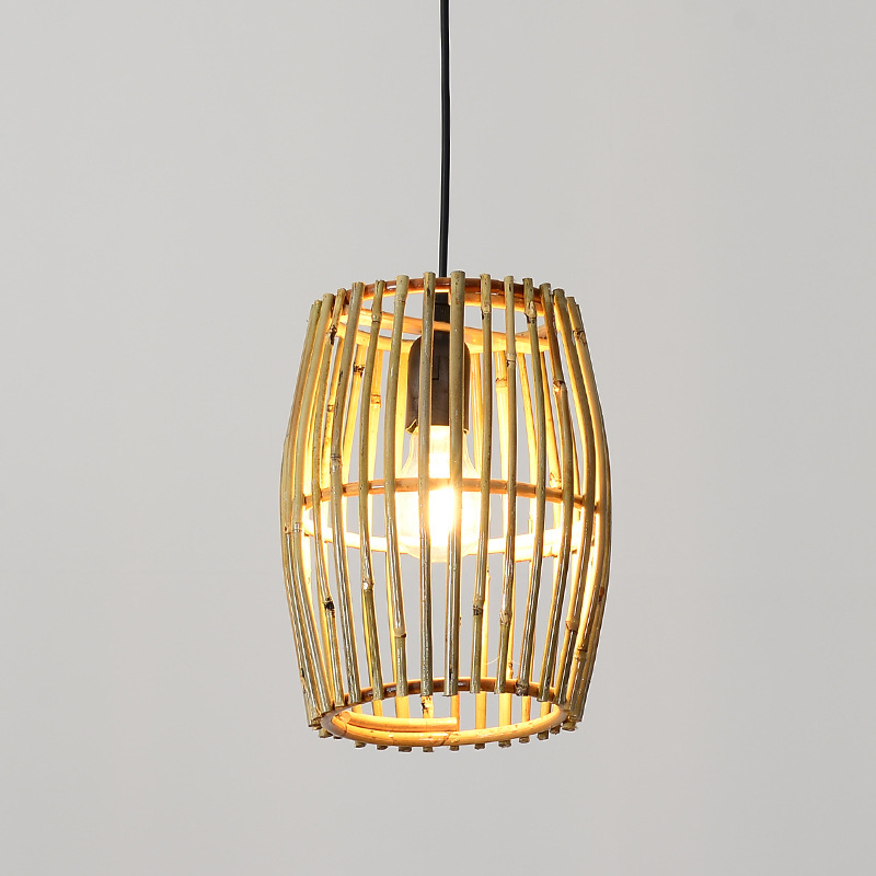 ペンダントライト ダイニング  北欧 ダクトレール用 藤 竹 円型 1灯 E26口金 led モダン シンプル レトロ デザイン 天井照明 シェードランプ  ライト 玄関 リビング  トイレ 寝室 洗面所 居間用 キッチン 食卓用  可愛い 階段 和風 子供部屋 光 影 天然素材 自然