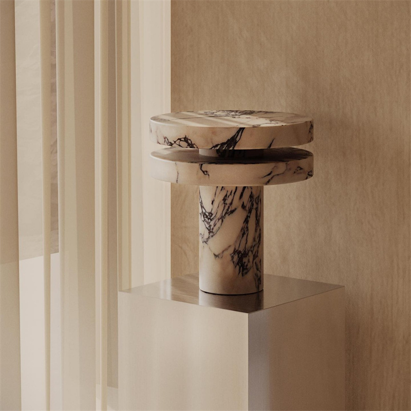 テーブルライト おしゃれ 天然大理石 マーブル ベッドライト 寝室 LED対応 間接照明 ホテル インテリア