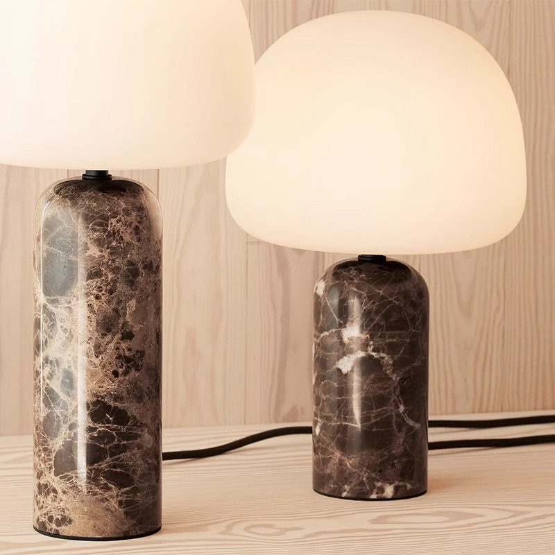 Crystal Hotel テーブルライト おしゃれ 天然大理石 マーブル ガラス ベッドライト 寝室 LED対応 間接照明 ホテル インテリア