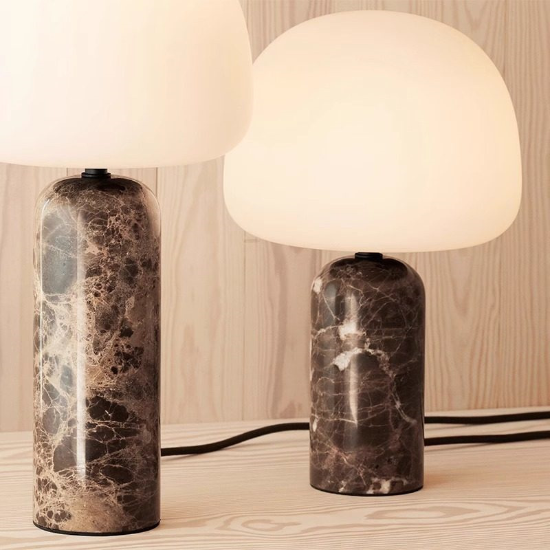 Crystal Hotel テーブルライト おしゃれ 天然大理石 マーブル ガラス ベッドライト 寝室 LED対応 間接照明 ホテル インテリア