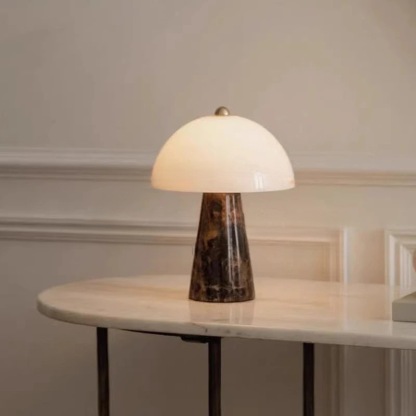 Crystal Hotel テーブルライト おしゃれ 天然大理石 マーブル ベッドライト 寝室 LED対応 間接照明 ホテル インテリア