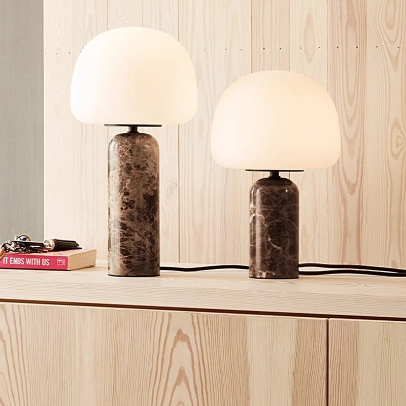 Crystal Hotel テーブルライト おしゃれ 天然大理石 マーブル ガラス ベッドライト 寝室 LED対応 間接照明 ホテル インテリア