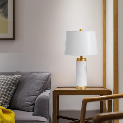 Crystal Hotel テーブルライト おしゃれ 天然大理石 マーブル ガラス ベッドライト 寝室 LED対応 間接照明 ホテル インテリア