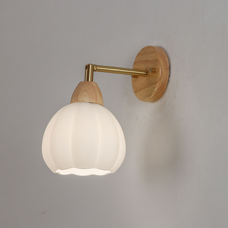 ブラケットライト ウォールライト 1灯 北欧 ガラス 花びら LED対応 アンティーク 玄関 リビング 寝室