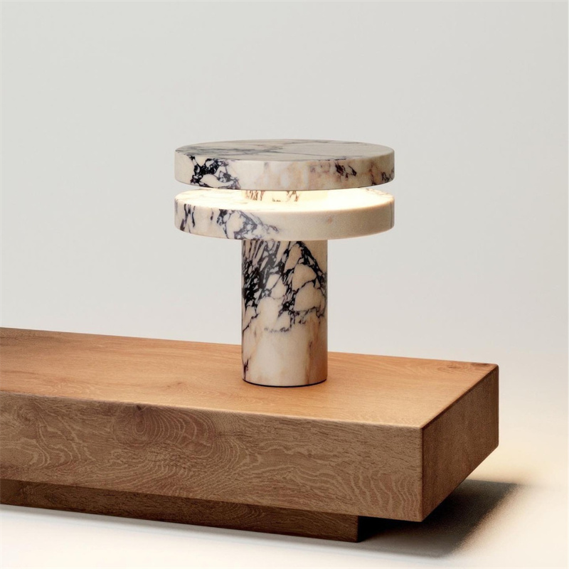 テーブルライト おしゃれ 天然大理石 マーブル ベッドライト 寝室 LED対応 間接照明 ホテル インテリア
