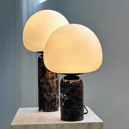 Crystal Hotel テーブルライト おしゃれ 天然大理石 マーブル ガラス ベッドライト 寝室 LED対応 間接照明 ホテル インテリア