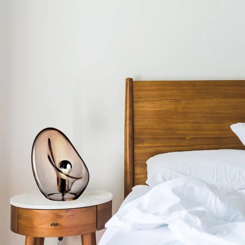 Crystal Hotel テーブルライト おしゃれ ガラス アイアン ベッドライト 寝室 LED対応 間接照明 ホテル インテリア