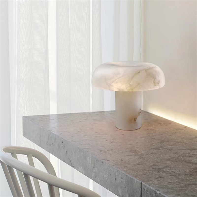 テーブルライト おしゃれ 天然大理石 マーブル ベッドライト 寝室 G9*3 LED対応 間接照明 ホテル インテリア