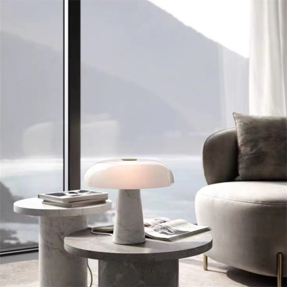 Crystal Hotel テーブルライト おしゃれ 天然大理石 マーブル ガラス ベッドライト 寝室 LED対応 間接照明 ホテル インテリア